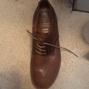 Allen Edmonds Academy Derby Brown Leather Lace up Men’s Dress Shoes Size 11 E